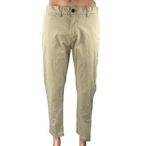 Tommy Hilfiger Men's Beige Straight Leg Mid Rise Chino Trousers Dress Pants 32